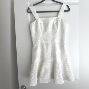 Amanda Uprichard white textured mini dress